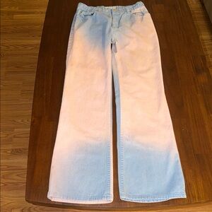 Roberto Cavalli ladies Blue and pink Ombré flare jeans. Vintage. Size XS. READ